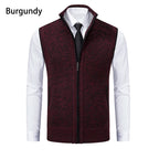 Gilet sans manches à maille col cheminé Homme