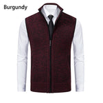Gilet sans manches à maille col cheminé Homme