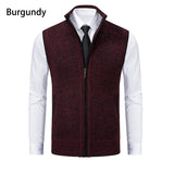 Gilet sans manches à maille col cheminé Homme