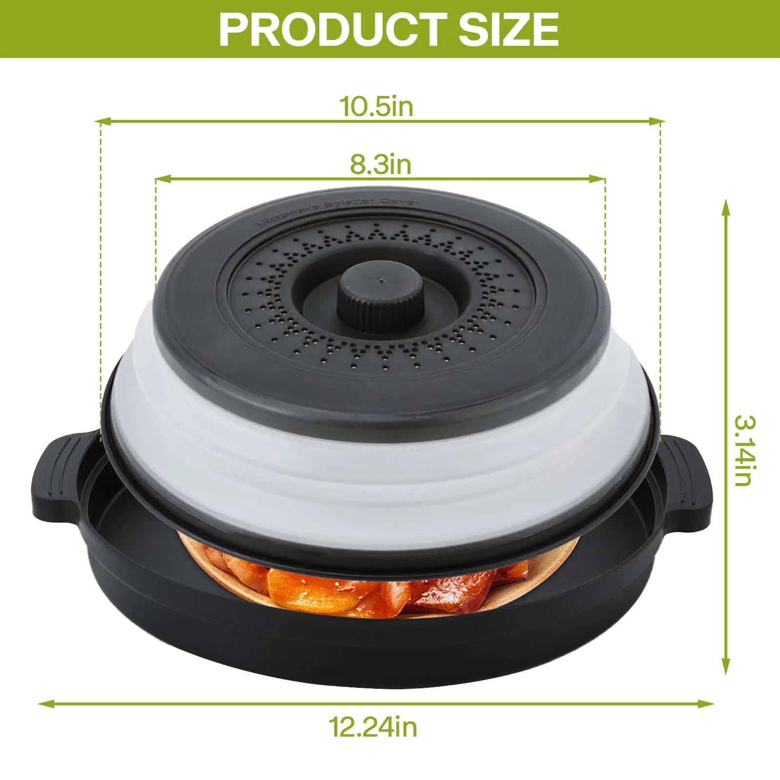 Cloche pour Micro-Ondes 2 en 1 Pliable