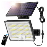 Lampe Solaire d'Extérieur 172LED - Étanche avec Détecteur de Mouvement et Télécommande