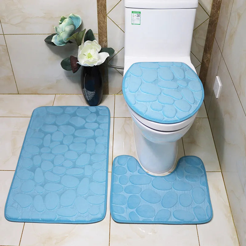 Set de 3 Tapis de Bain Ultra Doux & Antidérapants