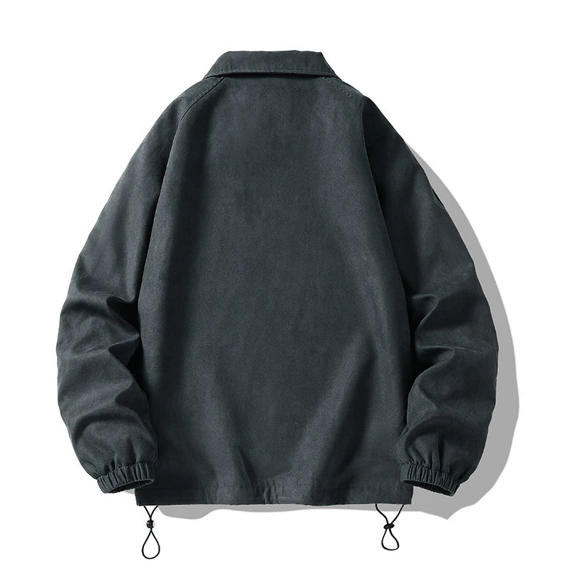 Blouson aviateur zippé à col montant pour homme
