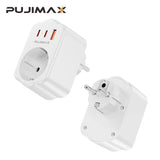 Adaptateur Mural 4 en 1 – 2 USB-C + 1 USB-A