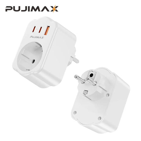 Adaptateur Mural 4 en 1 – 2 USB-C + 1 USB-A