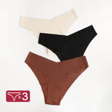Lot de 3 Culottes en Soie Glacée Sans Coutures