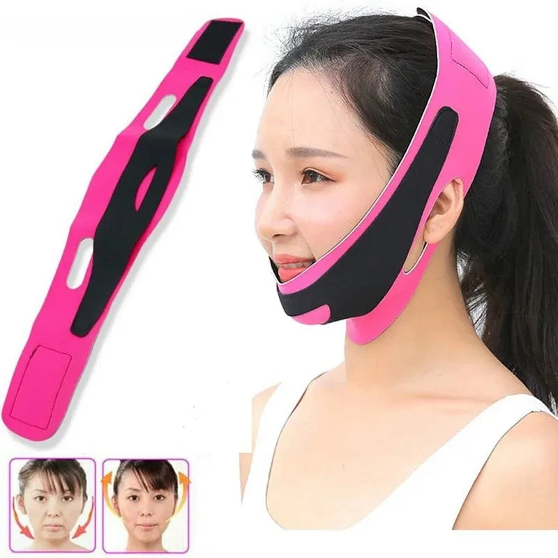 Ceinture de Visage Élastique - Redéfinit, Lifte & Anti-double menton