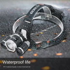 Lampe Frontale Triple Eclairage - Puissance Max