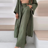 Ensemble 2PCS en crepon Chic & Cosy - Cardigan & Pantalon