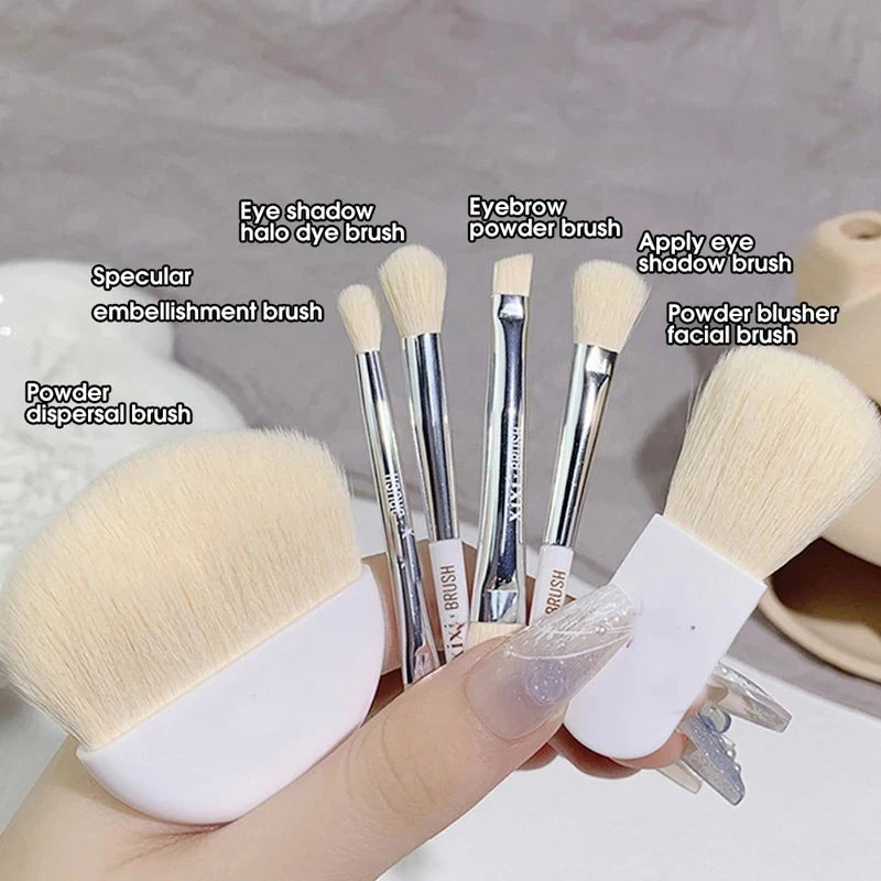 Mini Boîte de Pinceaux à Maquillage - 6PCS