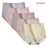 Lot de 5 Culottes Taille en Coton - Ventre Plat & Push-up Fessier