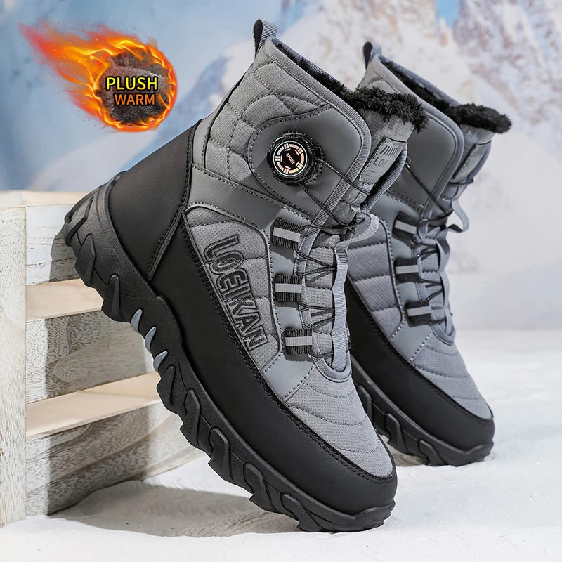 Bottes de Neige à Lacets Automatiques Doublure Polaire - Homme
