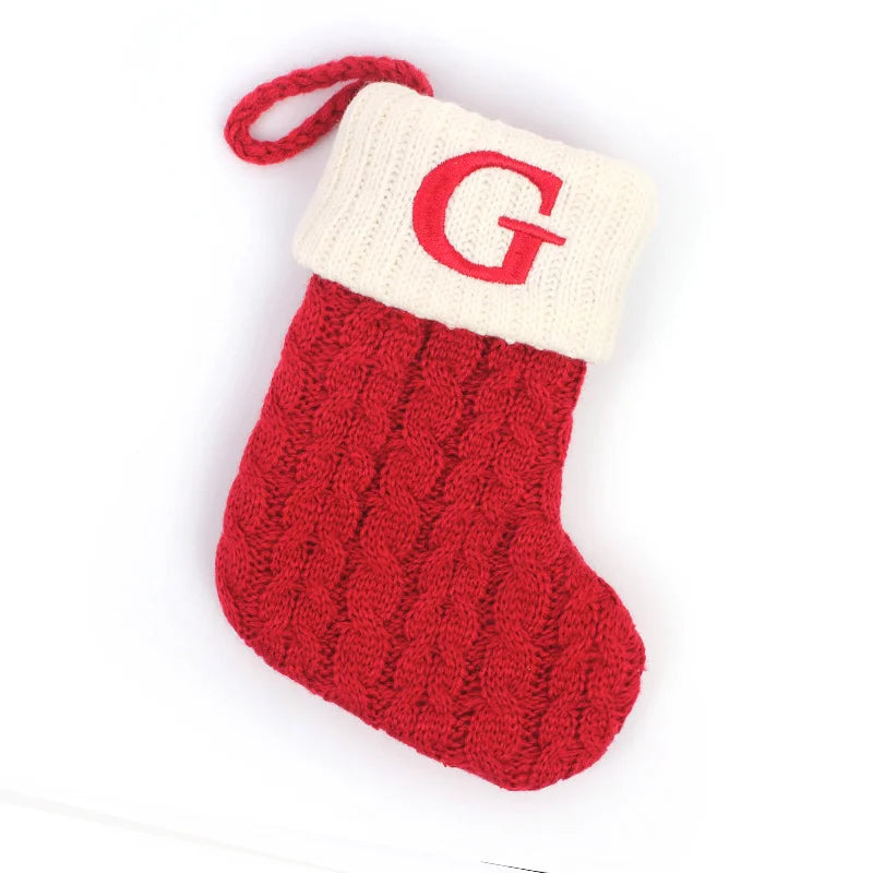 Chaussette de Noël à Suspendre avec Initiale