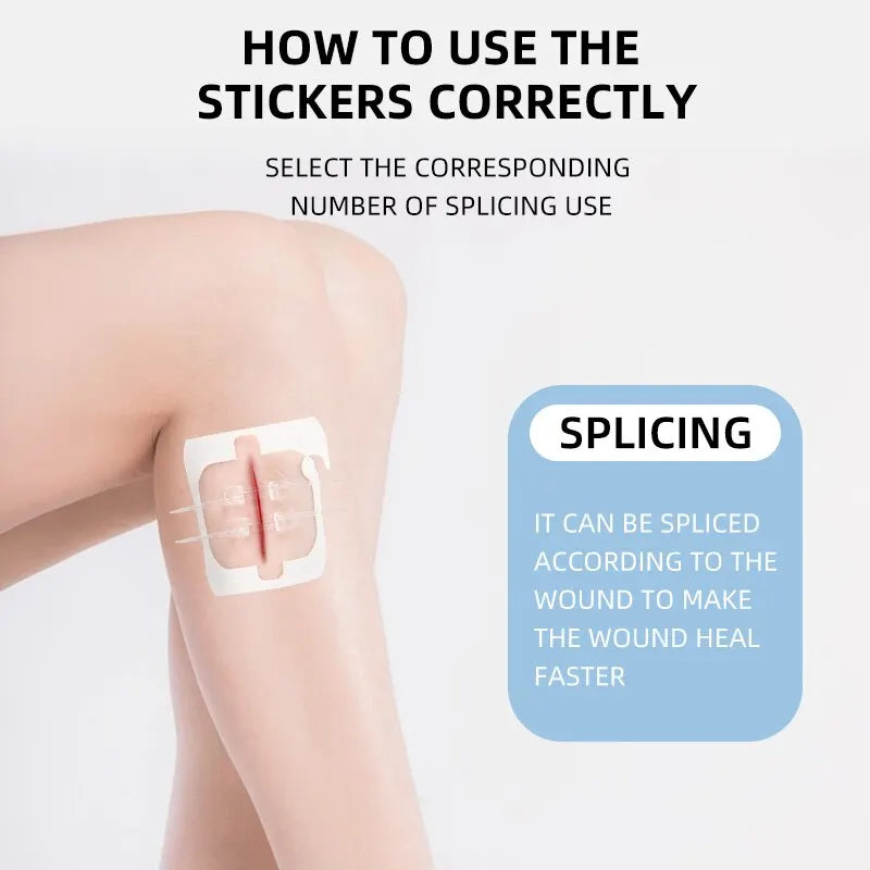 2x Pansements de Suture pour Plaie à Glissière