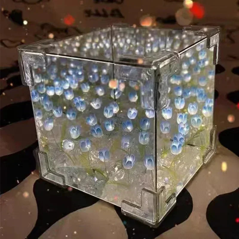 Lampe Cube LED DIY Tulipe à Créer Soit-même