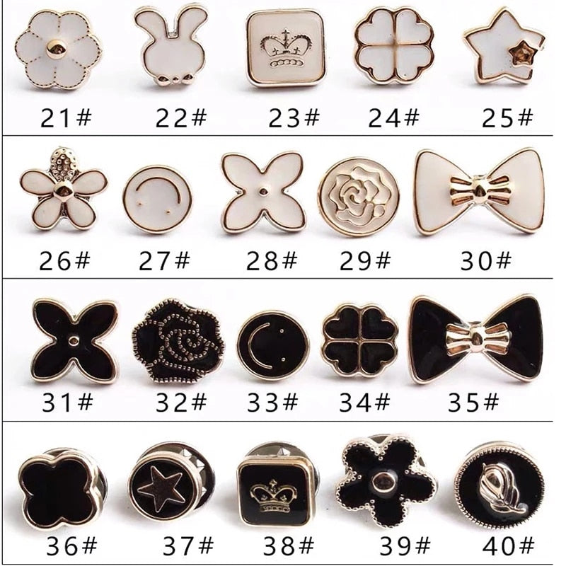 Ensemble de Boutons de Broche en Perles (20 pièces)