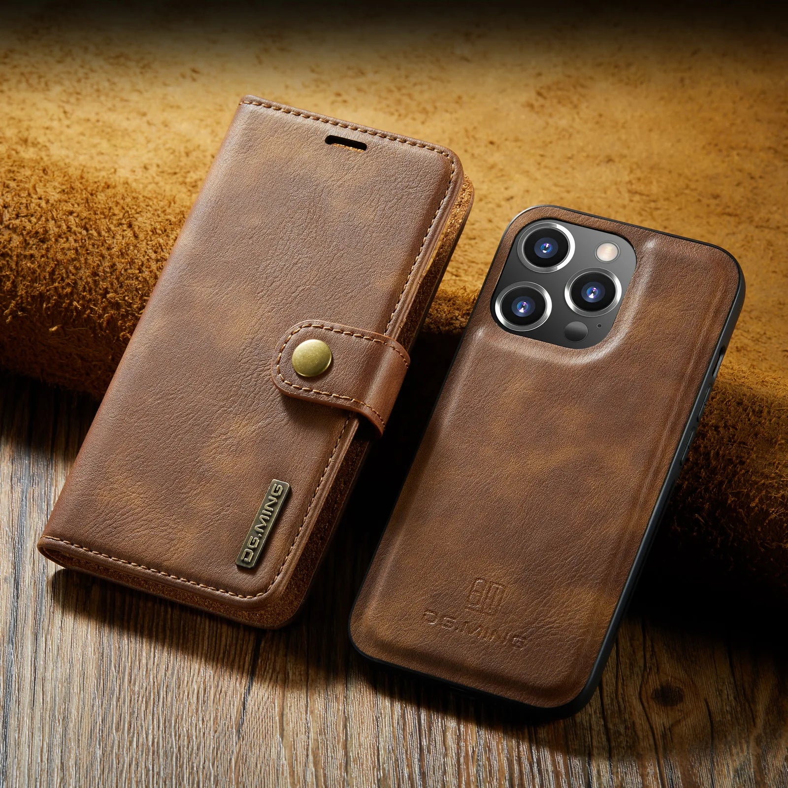 Etui portefeuille + Coque Magnétique pour iPhone