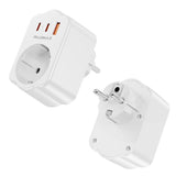 Adaptateur Mural 4 en 1 – 2 USB-C + 1 USB-A