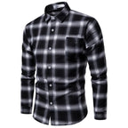 Chemise Homme à Carreaux à Manches Longues - Idéale pour l'Automne