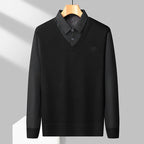 Polo Sans Manche & Chemise à Rayure 2 en 1 Doublure Polaire