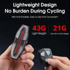 Feu arrière de vélo avec clignotants télécommandés rechargeable USB