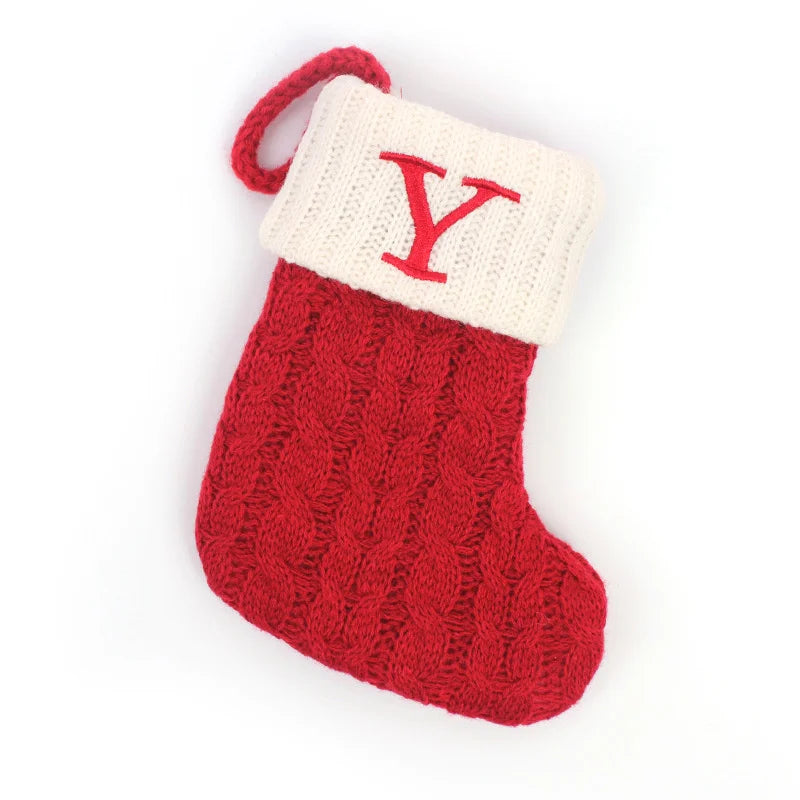 Chaussette de Noël à Suspendre avec Initiale