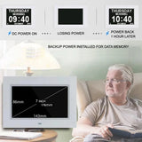 Horloge Digitale Grand Écran et 12 alarmes – Rappel Médical Senior