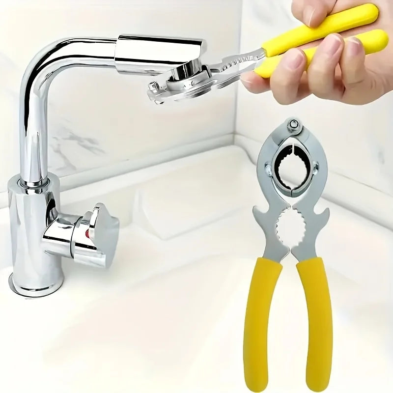Clé Multifonction 3-en-1 pour Robinet – Retrait d’Aérateur & Filtre, Pince et Ouvre-Bouteille – Outil de Plomberie Pratique