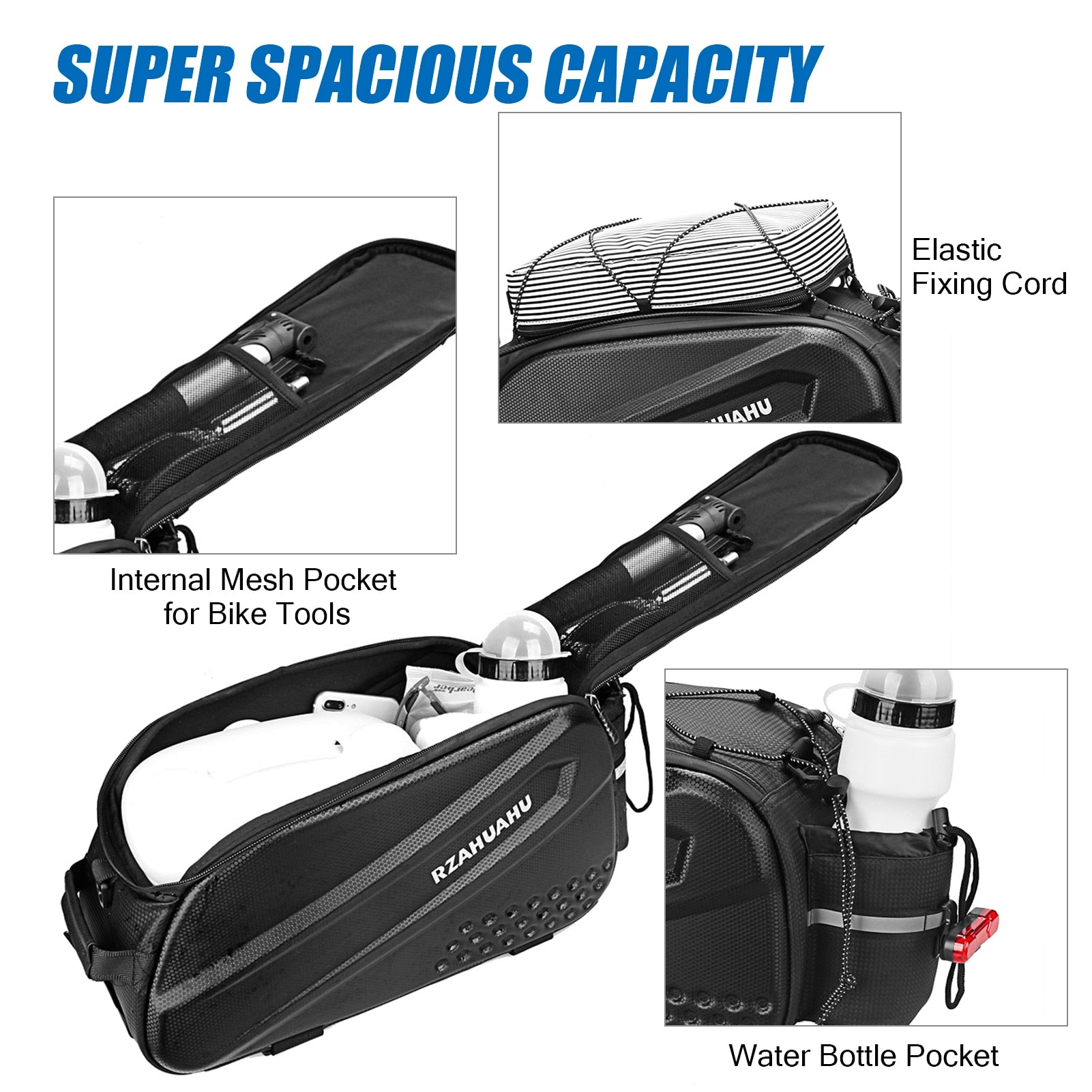 Sac de siège arrière de vélo multifonctionnel