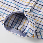 Chemise Décontractée à Carreaux/Rayures en Coton pour Hommes