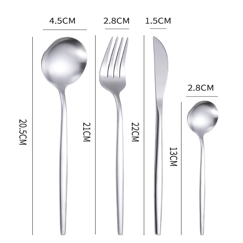 Ensemble Couverts en acier inoxydable 24 pièces