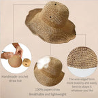 Grand Chapeau de Plage en Paille
