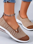 Chaussures Plates Femme Tissu Aéré – Grand Confort