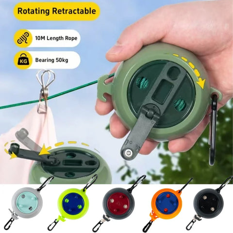 Corde à Linge de Voyage Rétractable 10M