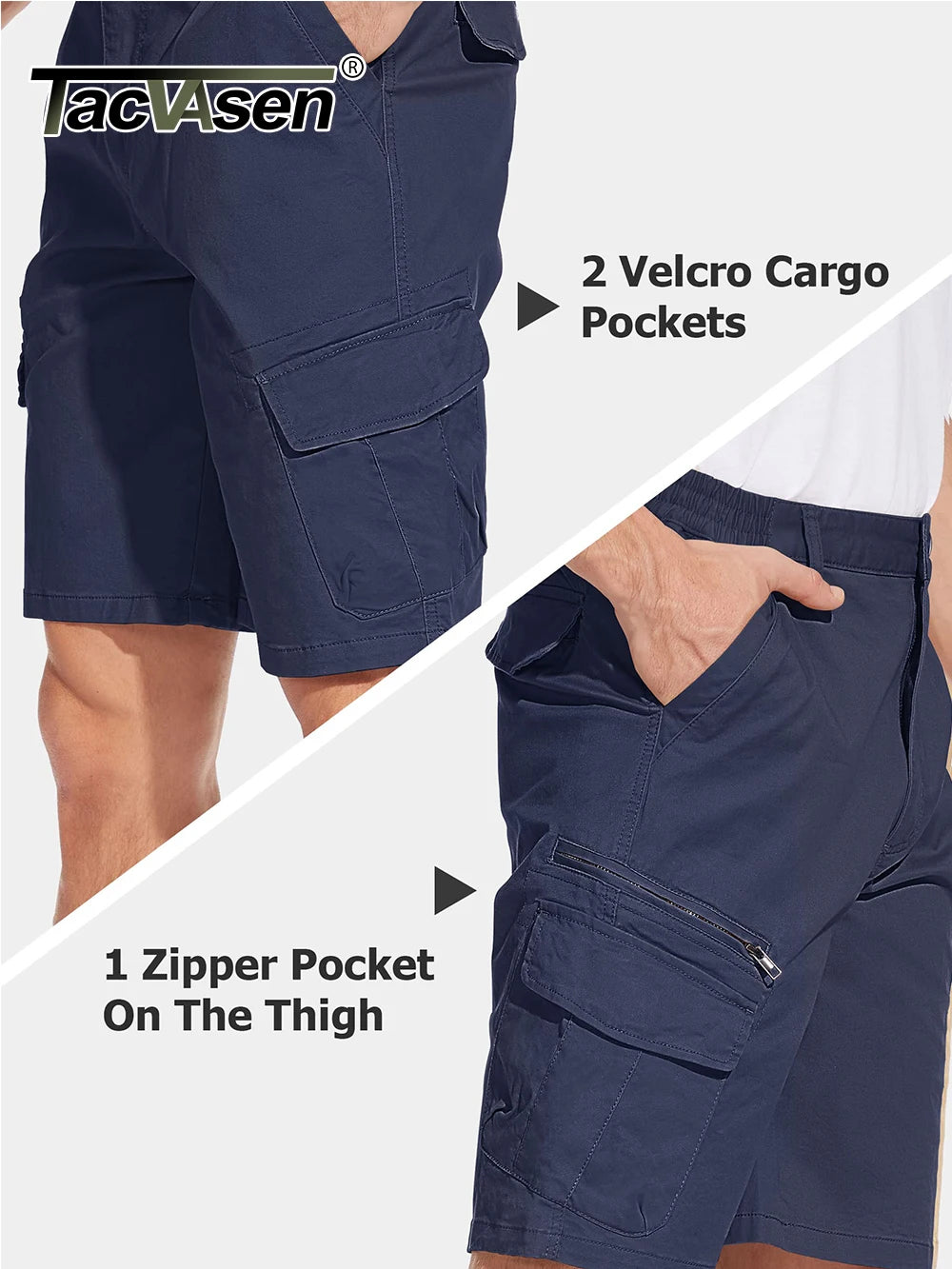 Short Cargo à poches multiples pour hommes