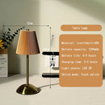 Lampe de Chevet LED Tactile - Abat-Jour Plissé