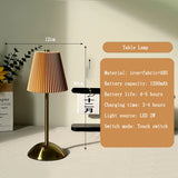 Lampe de Chevet LED Tactile - Abat-Jour Plissé