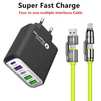 Chargeur 240W Rapide 3 Ports USB & 2 Type-C + Chargeur