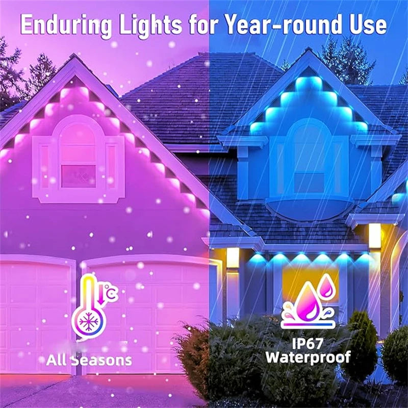 Ruban LED d'Extérieur Waterproof RVB avec Télécommande - Spécial Fête