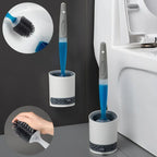 Brosse de toilette murale en silicone souple avec Réservoir à liquide intégré