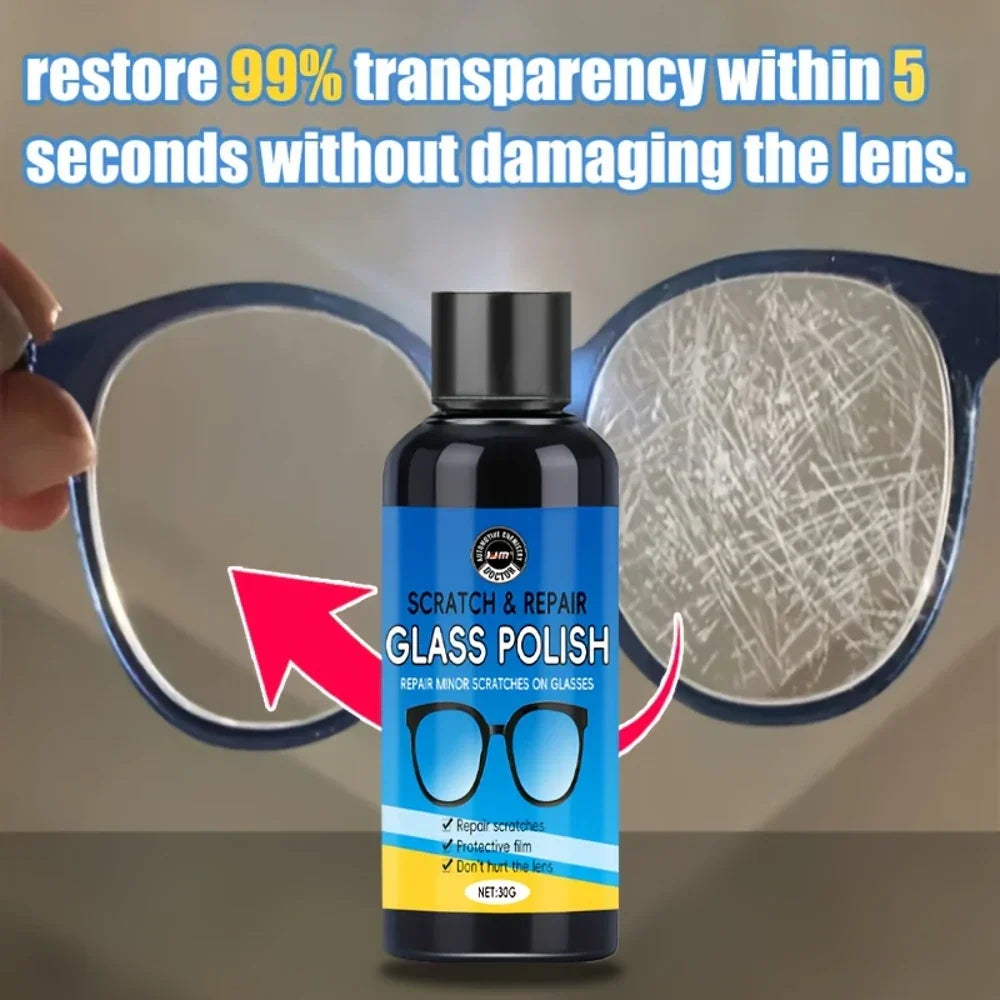 Miracle Glass - Kit de Réparation des Rayures Verres & Miroir – Restaure les Rayures en 1sec