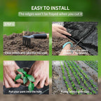 Kit de Toile Anti-Mauvaises Herbes Perforée – Tissu de Paillage pour Jardin, Potager et Aménagement Paysager