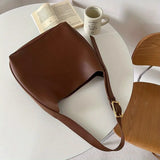 Sac Minimaliste en Cuir PU - Large Boucle Moderne