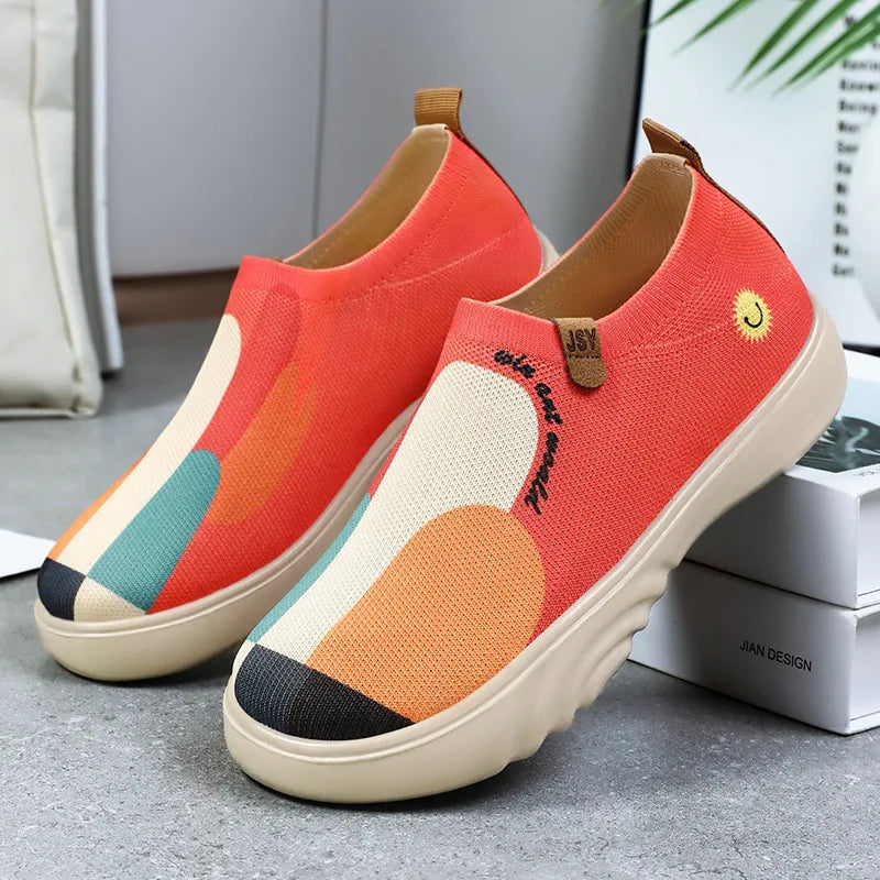 Slip-on Légères & Respirantes à Motifs Colorés