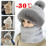 Bonnet à pompom 2 en 1 ave Cache-Cou