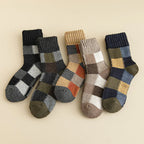 5 Paires de Chaussettes chaudes à Carreaux - Homme