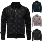 Gilet Col Cheminé Tricoté Motifs Géométrique