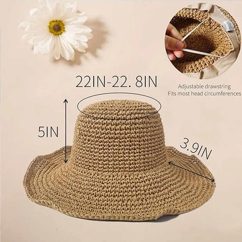 Grand Chapeau de Plage en Paille
