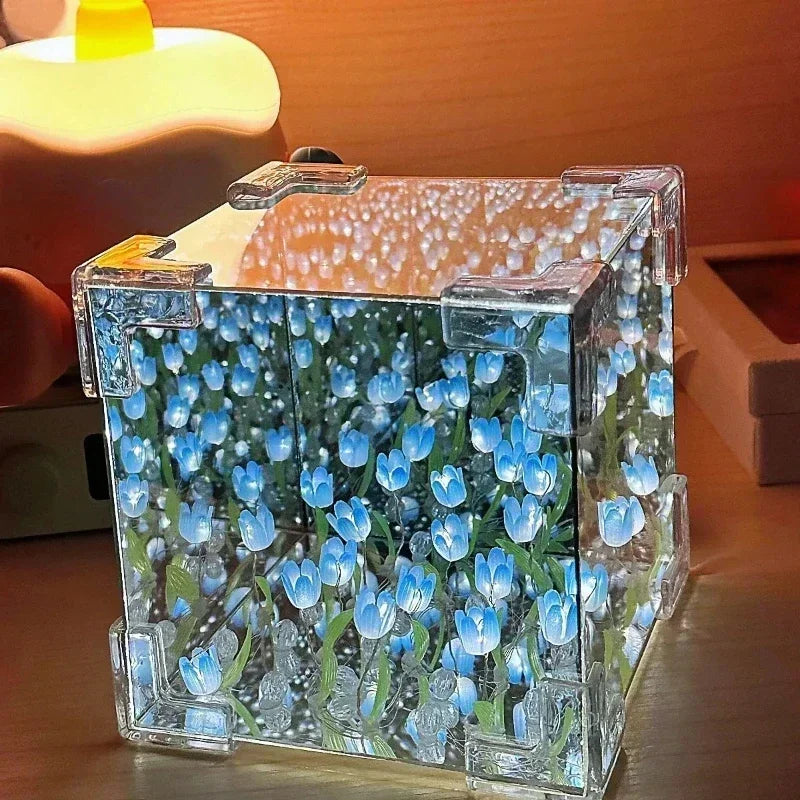 Lampe Cube LED DIY Tulipe à Créer Soit-même