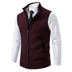 Gilet sans manches à maille col cheminé Homme